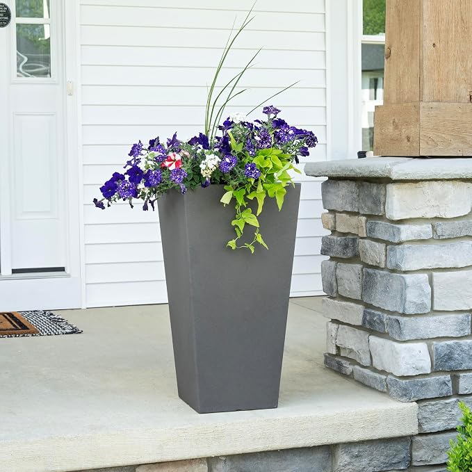 Step2 Tremont Tall Square Tapered Planter, Large Planters - Image 6