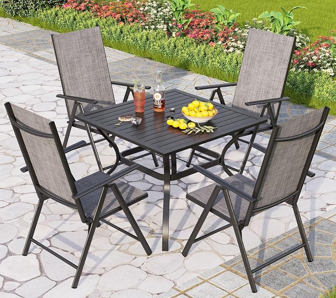 PHI VILLA 5-Piece Outdoor Dining Set by PHIVILLAThepioneerofcomfortablehouseholdsupplies