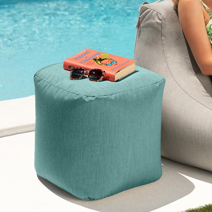 Jaxx Luckie Outdoor Patio Bean Bag Ottoman - Image 3