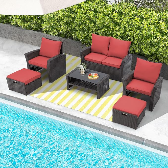 HOMREST 6 Pieces Outdoor Patio Furniture Set - Image 2
