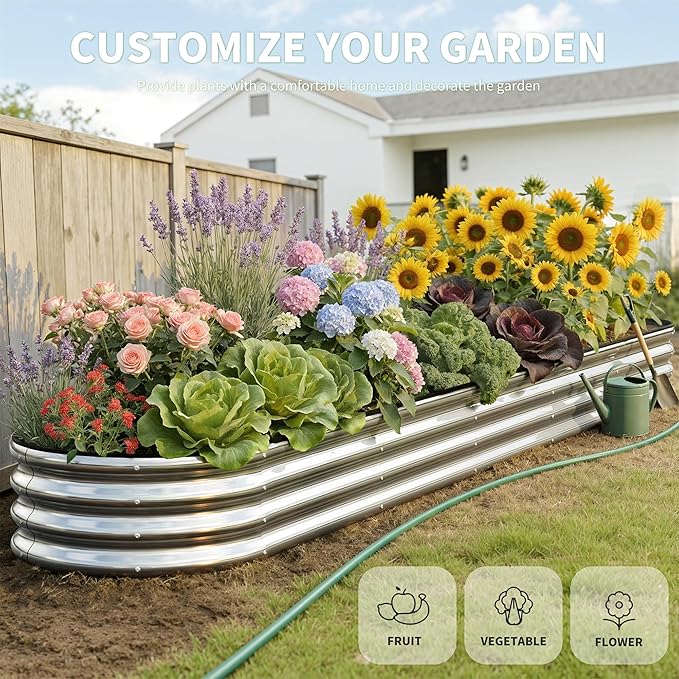 Galvanized Metal Raised Garden Bed Kit - Image 3