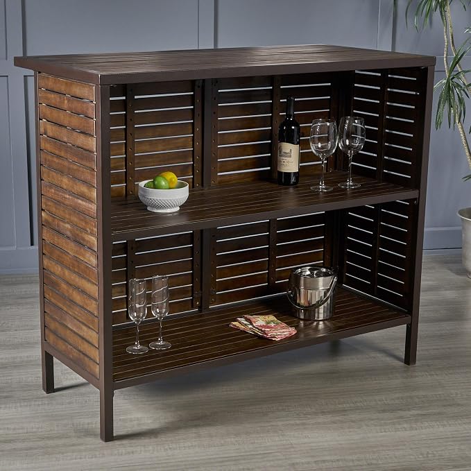 Christopher Knight Home Leni Indoor Acacia Bar Set - Image 7