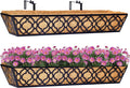 2pcs 30 Inch Window Deck with Coco Liner, Metal Hanging Flower Planter Window by LAWYAMAI