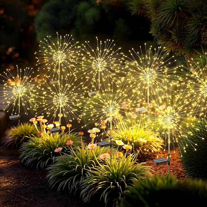 Solar Lights Outdoor, 120LED 8 Pack Fairy Garden Lights Decor by Suncket
