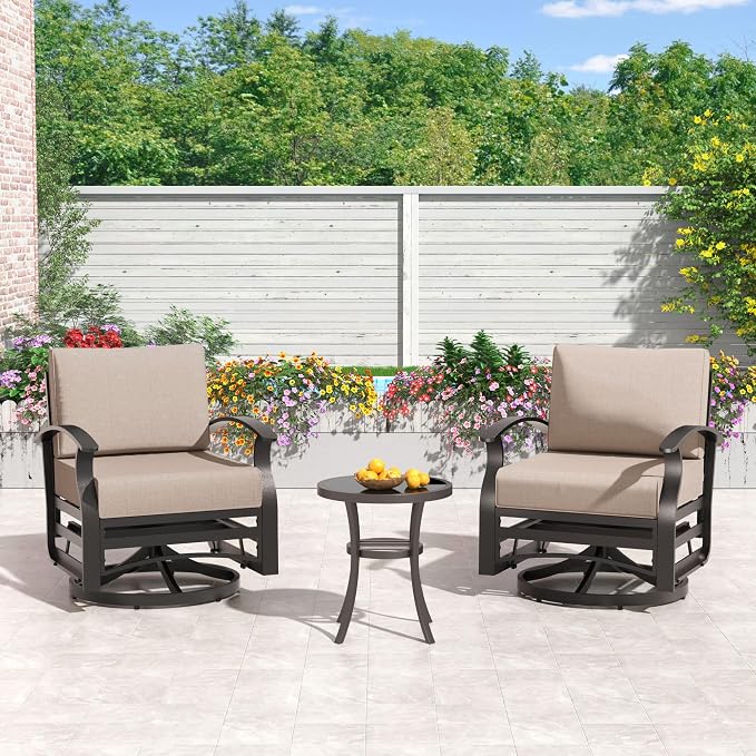 Kullavik Aluminum Patio Furniture Set, 6 Pieces 7 Seat Sectional Metal Outdoor - Image 6