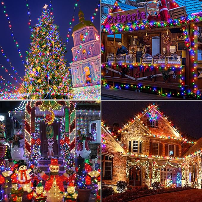 Joomer Solar Christmas Lights, 2 Pack Total 144 FT 400 LED 8 Modes Waterproof - Image 6