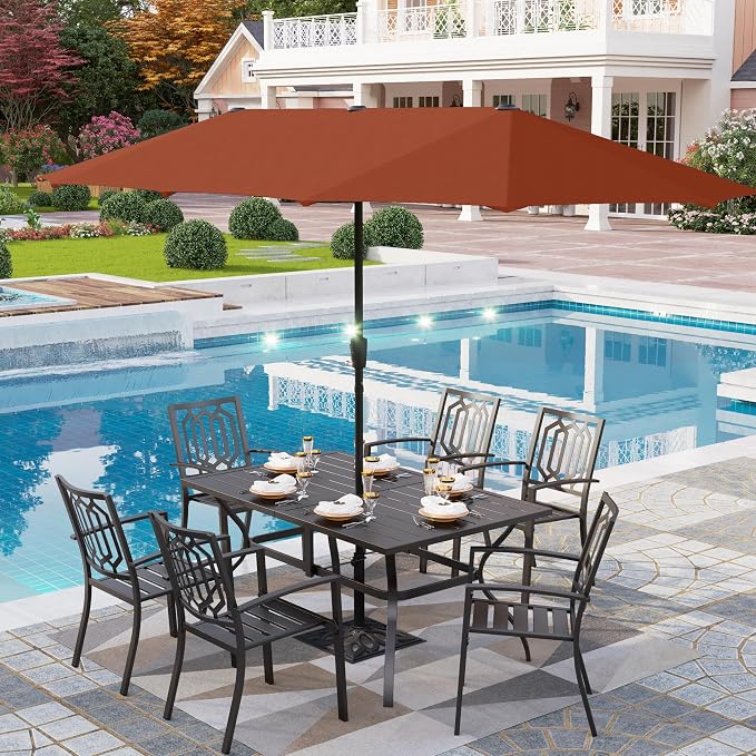 PHI VILLA Patio Dining Set 8 PCS - Image 8