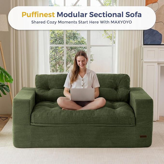 MAXYOYO 63" Loveseat Sofa Couch - Image 7