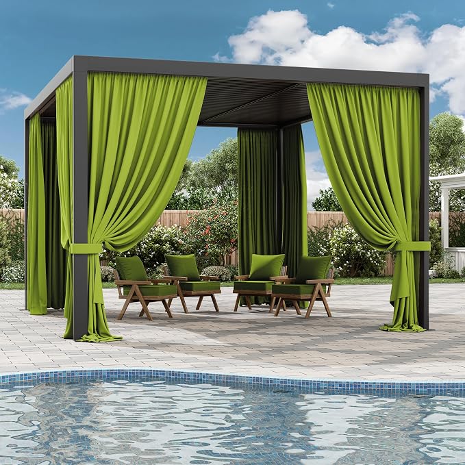 Gazebo Universal Replacement Privacy Curtain, 4-Panels Sidewall Curtains - Image 6
