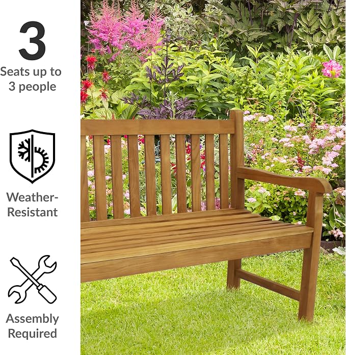 Sunnydaze 2-Person Outdoor Bench - Image 5