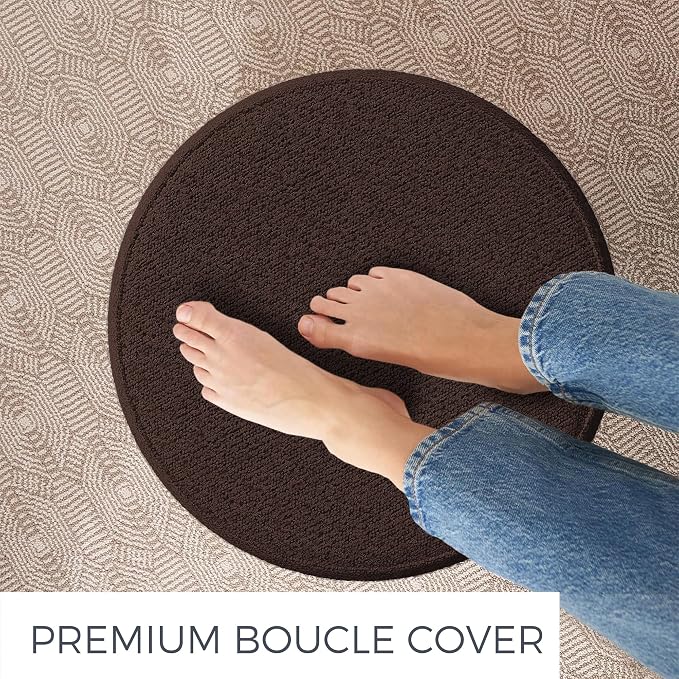 ZICOTO Beautiful Boucle Pouf Ottoman and Foot Rest - Image 3