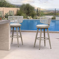 PURPLE LEAF Outdoor Bar Stools Set of 2 30 Inch Patio Swivel Bar Stool Chairs by Unknown