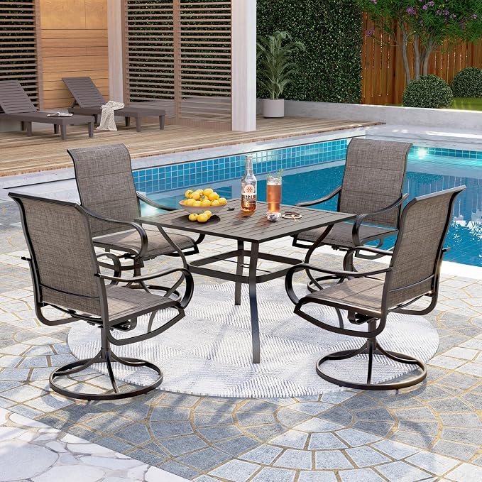 PHI VILLA 5 PCS Patio Dining Set by PHIVILLAThepioneerofcomfortablehouseholdsupplies