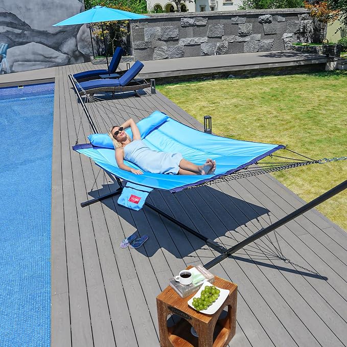 Lazy Daze Hammocks 12 FT Quilted Fabric Hammock - Image 8