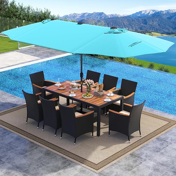 Tangkula 11 Pieces Patio Dining Set - Image 2