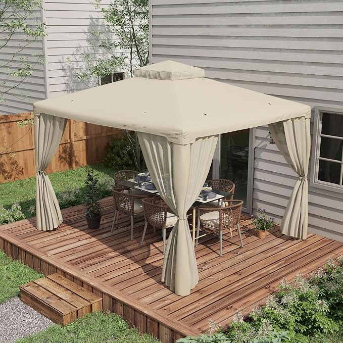 Outsunny 9.6' x 11.6' Patio Gazebo, Outdoor Canopy Shelter - Image 2