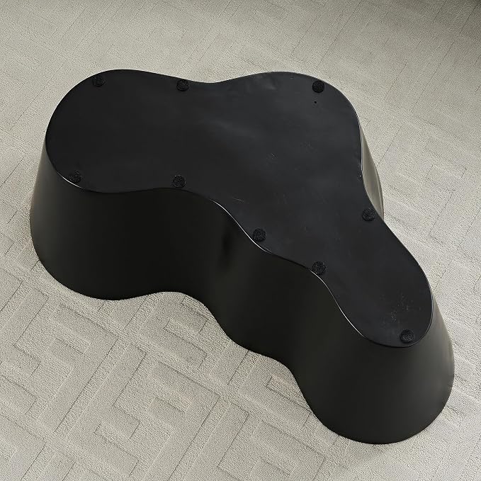 50" Coffee Table Modern Irregular Center Table Fiberglass Sturdy Table - Image 8