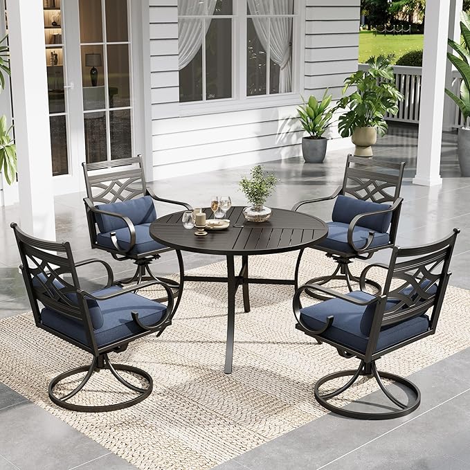 Sophia and William Swivel Outdoor Patio Dining Set by SophiaWilliam