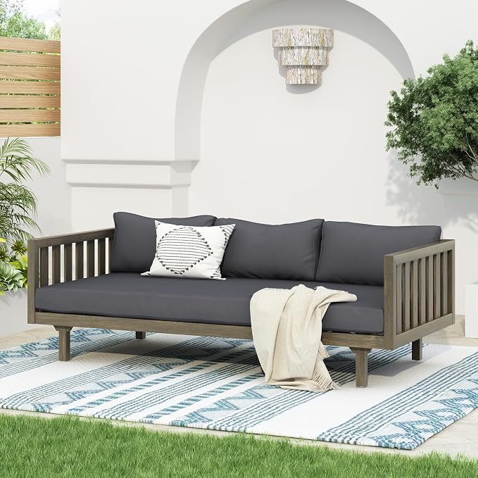 Merax Outdoor Acacia Wood Conversation Set - Image 5