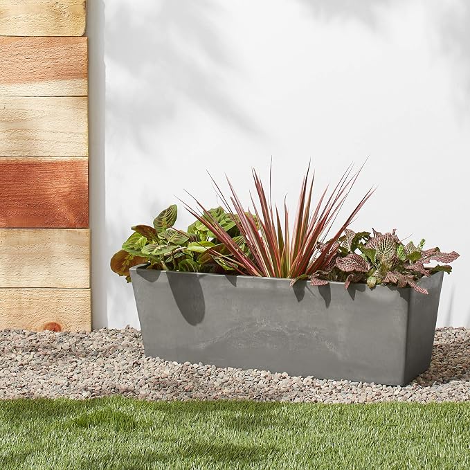 Arcadia Garden Products U65CT Plastic/Stone/Wood Composite Simplicity Window Box - Image 9