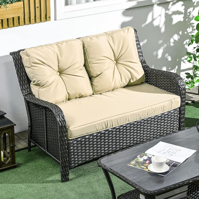 Outsunny 2-Seater Outdoor Sofa - Image 2