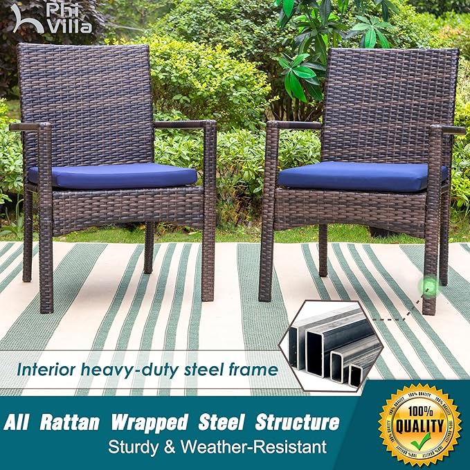 PHI VILLA 7 Pieces Outdoor Round Dining Set - Image 5