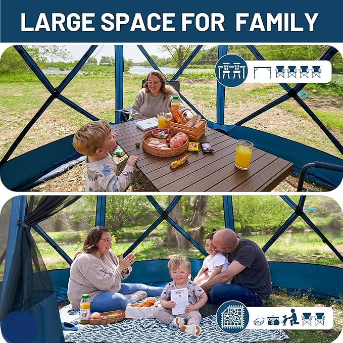 TIMBER RIDGE Easy Pop Up Gazebo Canopy Tent - Image 6