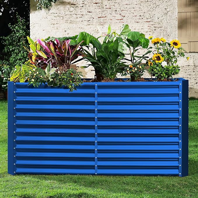 Land Guard 8x4x3ft Rectangular Galvanized Raised Garden Beds, Large-Capacity - Image 8