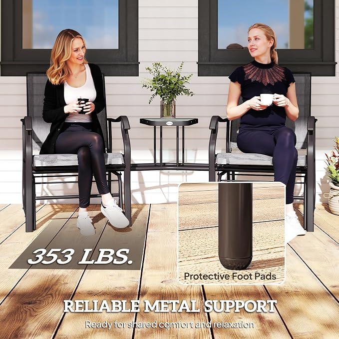 Outsunny Outdoor Glider Chairs - Image 8