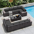 Outdoor Patio Furniture Set, 12 Pieces Outdoor Sectional Furniture High by ASJMR