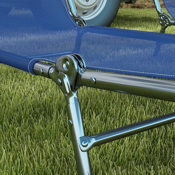 Outsunny 2 Piece Folding Chaise Lounge Chairs, Pool Sun Tanning Chairs - Image 8