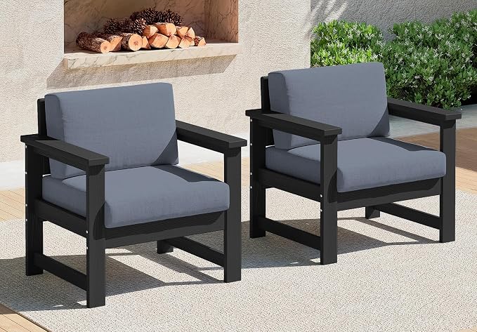 SERWALL 2 Pieces Single Cushioned Lounge Chair by SERWALL