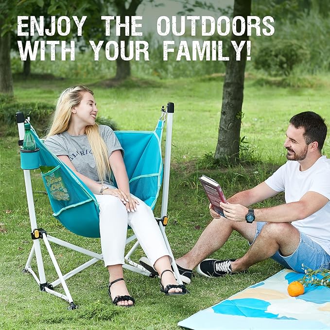 Portal Hammock Camping Chair Folding Rocking Chair Portable Swinging Chair - Image 6