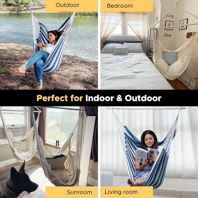 ADVOKAIR Hammock Chair Large 70.9"x47.2", 32% Bigger XXL Hanging Swing Chair - Image 5