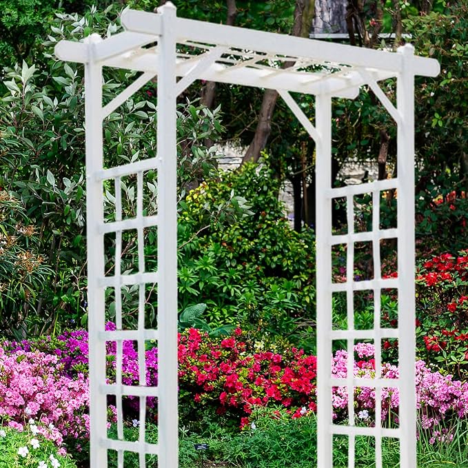Dura-Trel Elmwood Arbor, Vinyl Garden Archway - Image 4