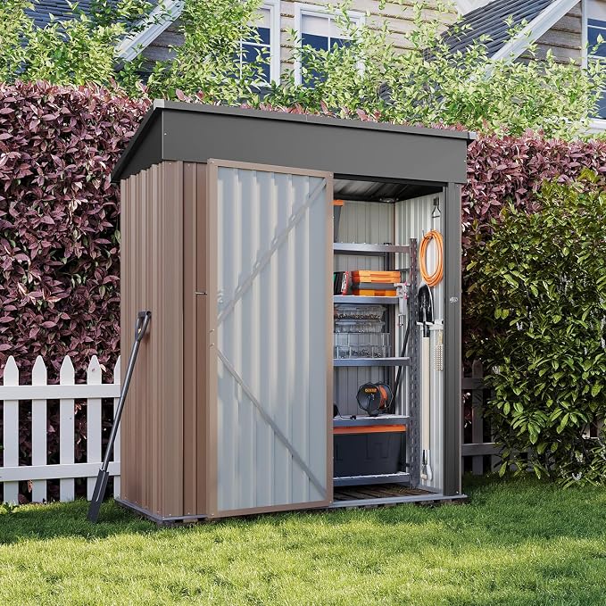 Aoxun 5x2.7 FT Shed Outdoor Storage Shed Metal Tool Shed by Aoxun