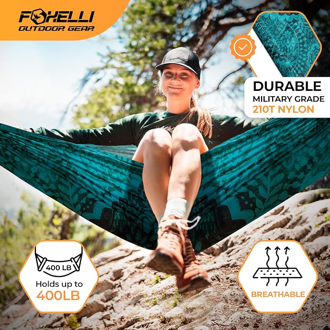 Foxelli Camping Hammock – Ultralight Hammock - Image 3