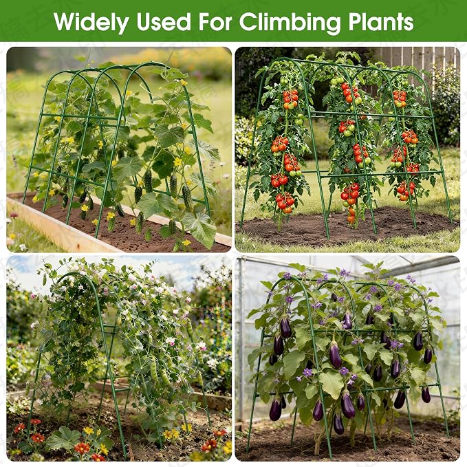 Cucumber Trellis for Raised Bed, U-Shape Garden Trellis for Climbing Plants - Image 7