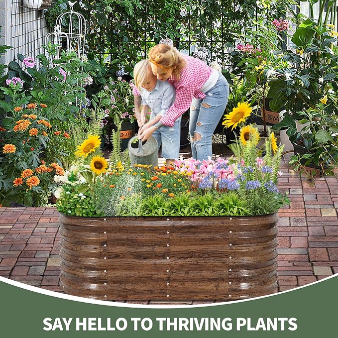1MORE Galvanized Raised Garden Bed- Planter Garden Boxes Outdoor, Raised Beds - Image 7