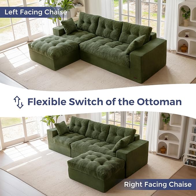 MAXYOYO 104" L Shaped Modular Sectional Sofa - Image 7