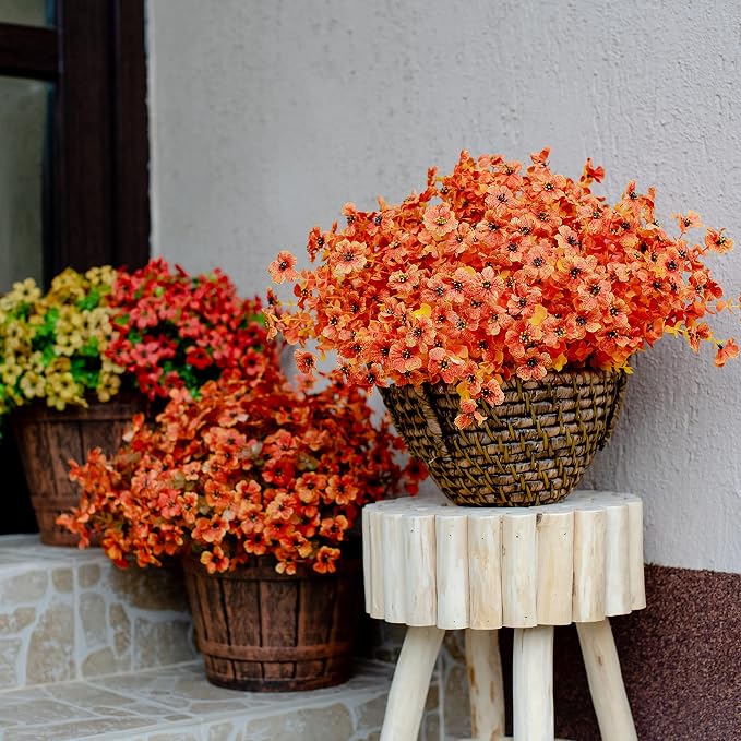 Artificial Fall Flowers Outdoor Fake Mums - Image 9