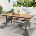 PHI VILLA Outdoor Dining Table for 6/8, Large Farmhouse Modern Furniture for by PHIVILLAThepioneerofcomfortablehouseholdsupplies