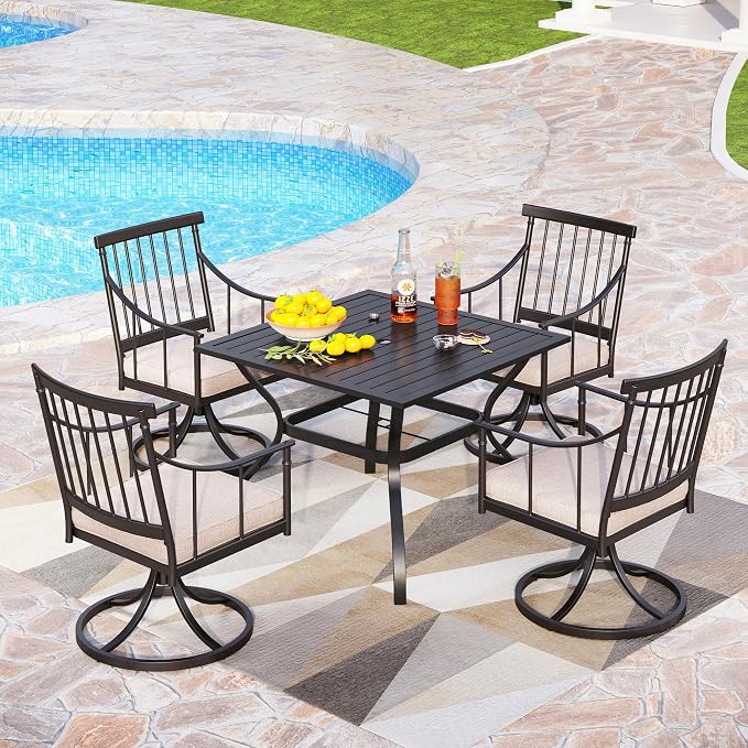 PHI VILLA 5 Pieces Outdoor Dining Set - Image 5