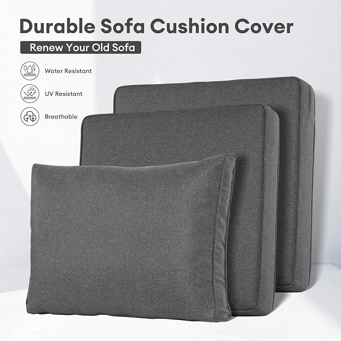 ovios Patio Cushion Covers, Waterproof Cushion Cover - Image 2