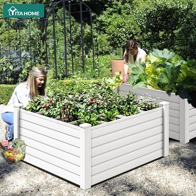 YITAHOME 48x48x24 in Plastic Raised Garden Bed 2pcs - Image 9