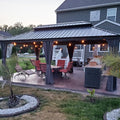 PURPLE LEAF 12' X 18' Permanent Hardtop Gazebo Aluminum Gazebo by PURPLELEAF