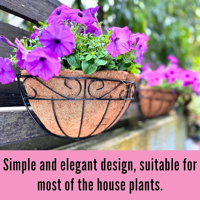 LaLaGreen Outdoor Wall Planters, 4 Pack, 14 Inch Large Balcony Planter Railings - Image 8