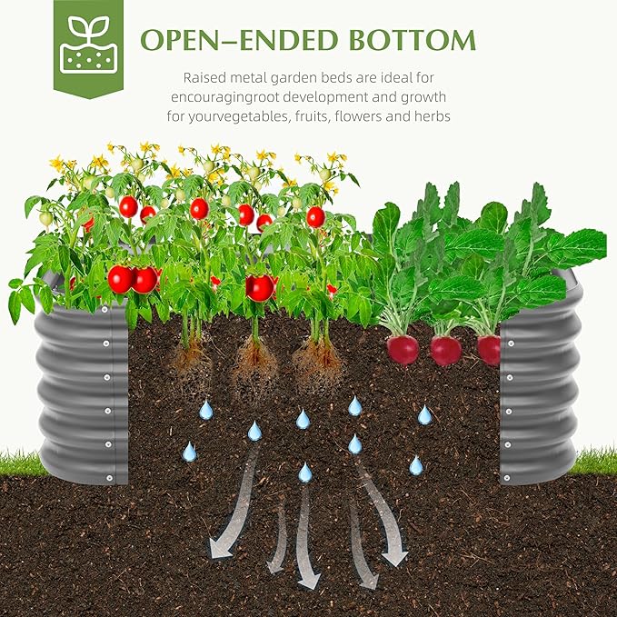 Galvanized Raised Garden Bed, Outdoor Planter Bed, Metal Planter Box - Image 3