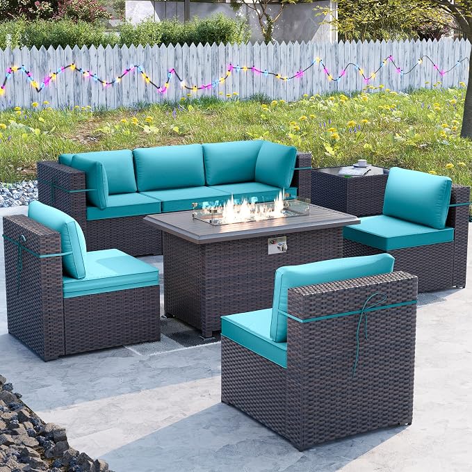 Kullavik 8 Pieces Outdoor Patio Furniture Set - Image 8
