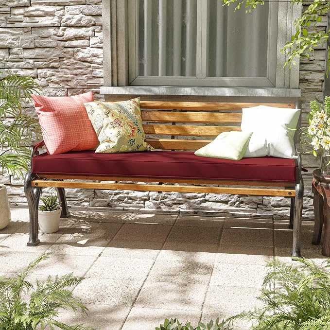 Premium Outdoor Bench Cushions for Patio Furniture 3.5inches Memory Foam Bench - Image 2